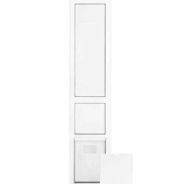 FANTREK Dog Door for Sliding Glass Door - Large Doggy Door for Sliding Door Dog Door Insert - 78 3/8 Inch to 82 1/2 Inch Height Adjustable Pet Door with Lock - Openning Size: 11" W x 15.7" H