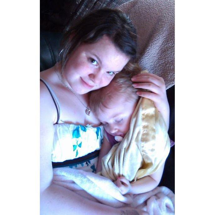 Sisterly love! Madison used to love waiting for her big sister to come home from school!