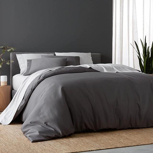 DOZ by SIJO 100% Organic Bamboo Duvet Cover Set, 1 Duvet Cover and 2 Pillowcases, Buttery Soft, Cooling for Hot Sleepers, Eco Friendly, Silky Breathable, Oeko-TEX , High GSM (Storm, King/Cal King)