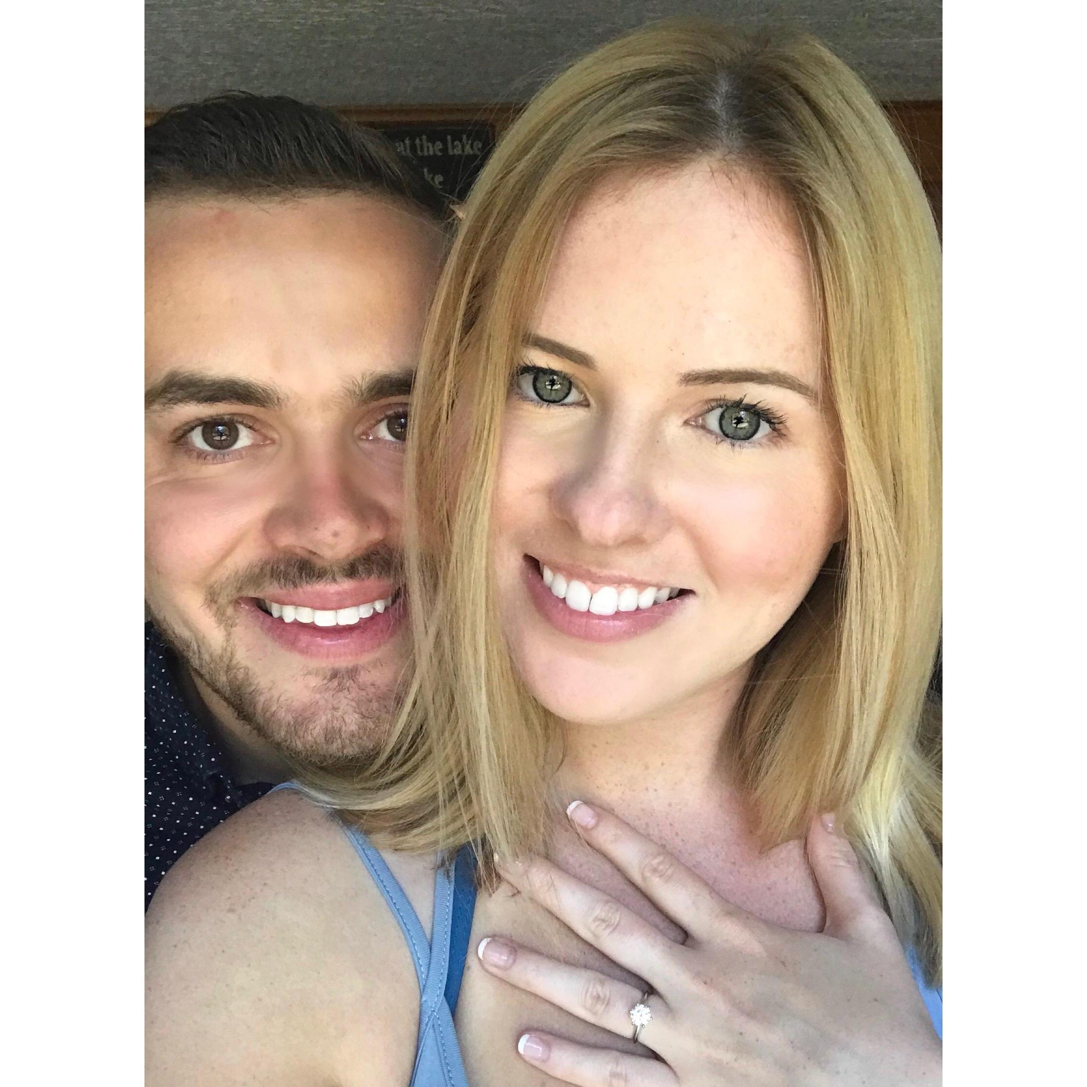 Freshly engaged at Lake Madawaska!