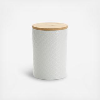Geo Diamond Canister with Bamboo Lid