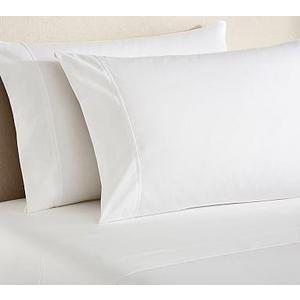 PB Essential 300-Thread-Count Fitted Sheet, King, White
