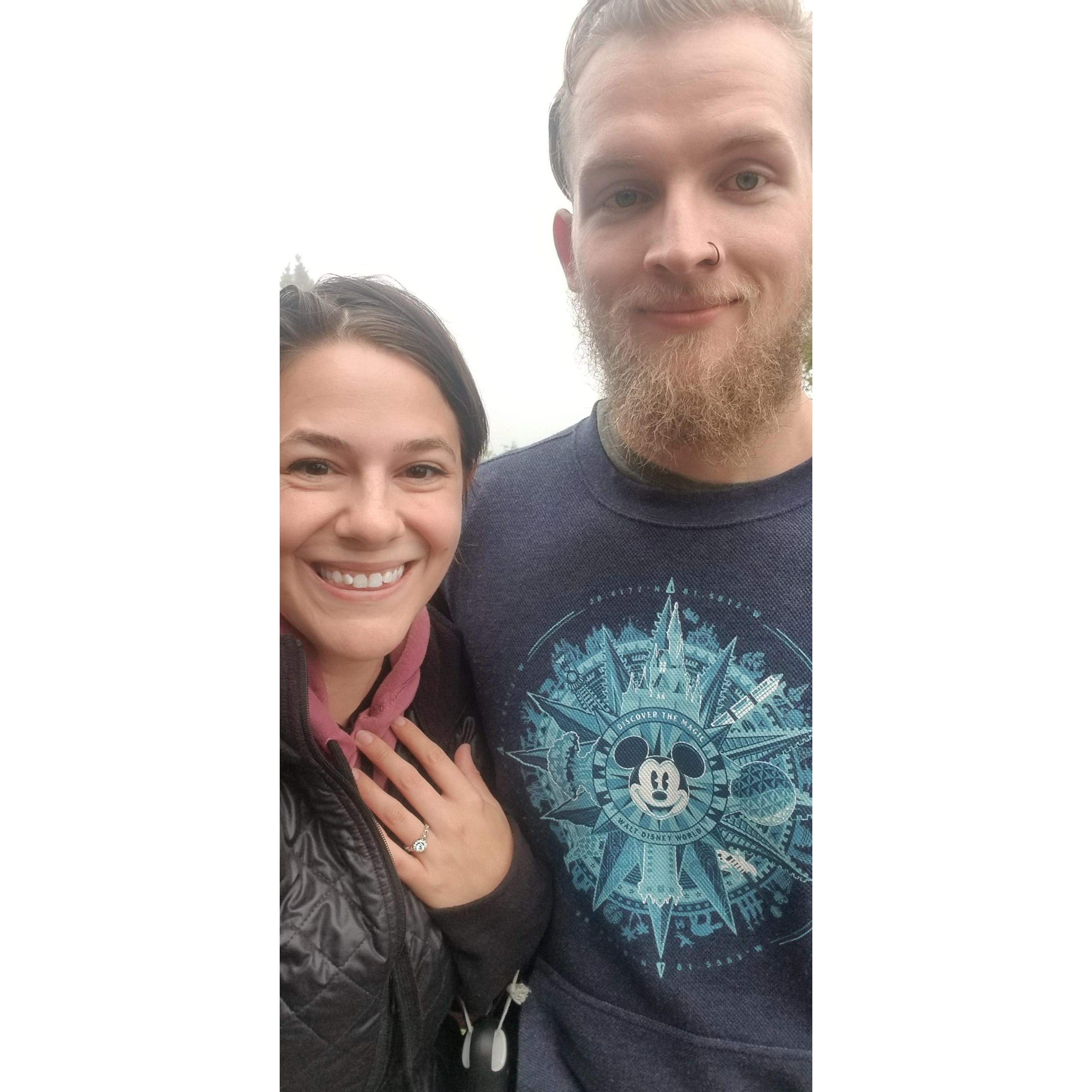 Just moments after Alex got down on one knee on our trip to Canada. Can you tell I'm excited?