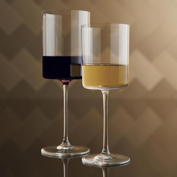 Edge Square Red Wine Glass + Reviews, Crate & Barrel