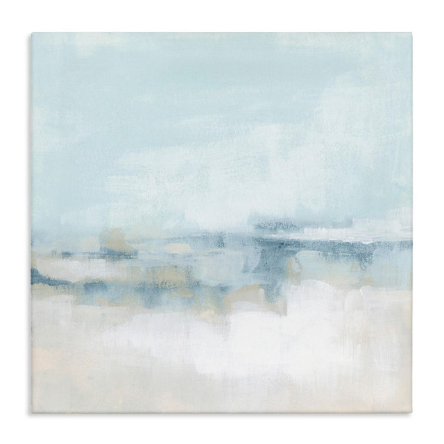 Stupell Industries Abstract Cloudy Landscape Blue Fog Canvas Art, 24" x 24"