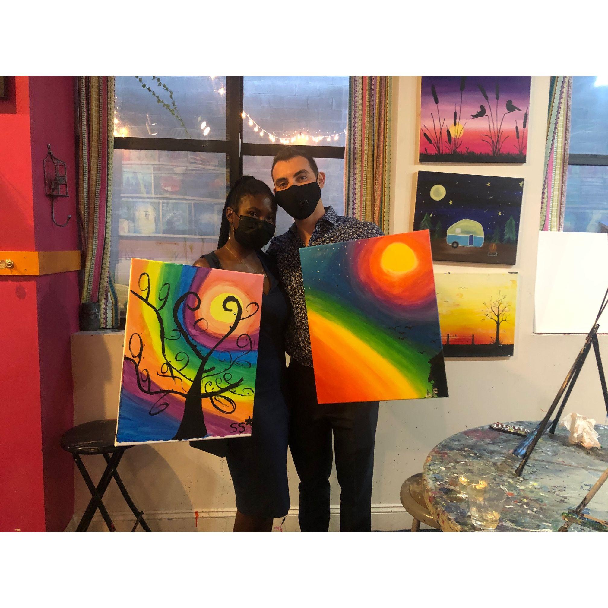 Trip to Saratoga. Had to paint and sip.