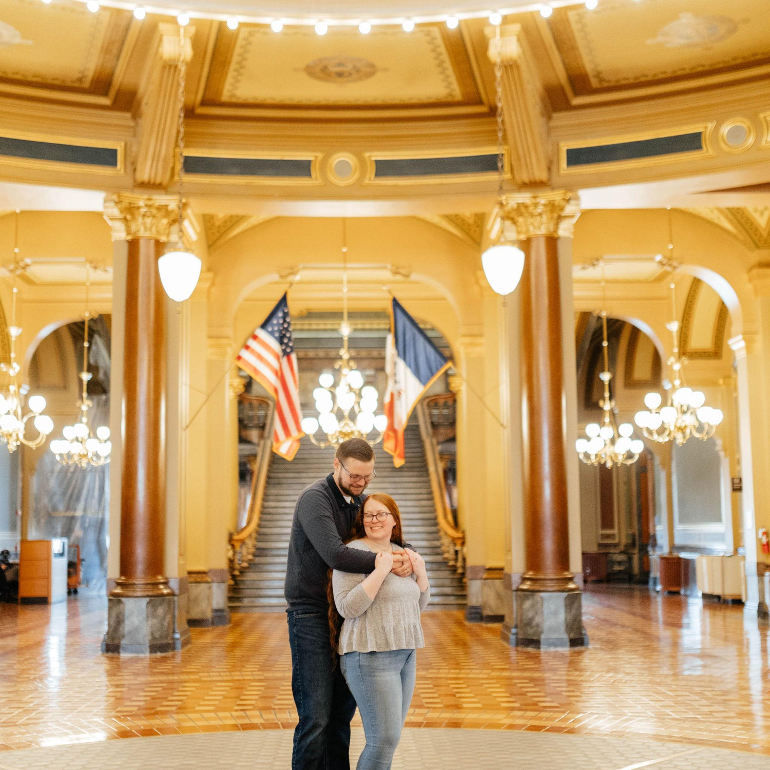 Our Engagement Photos at the Iowa State Capitol! -Courtesy of Peridot & Lace ❤️
