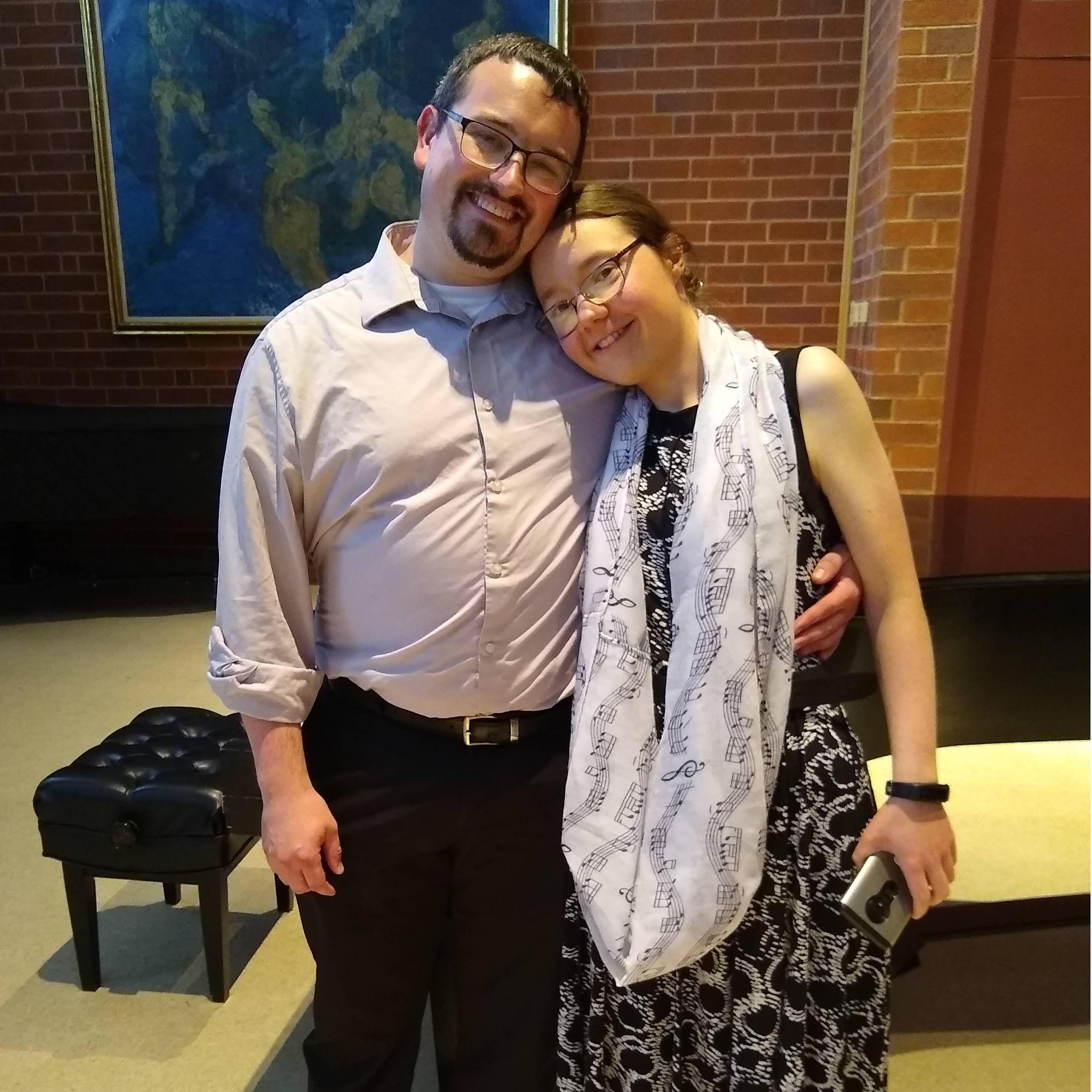 Josh was able to hear Zandi's piano students.