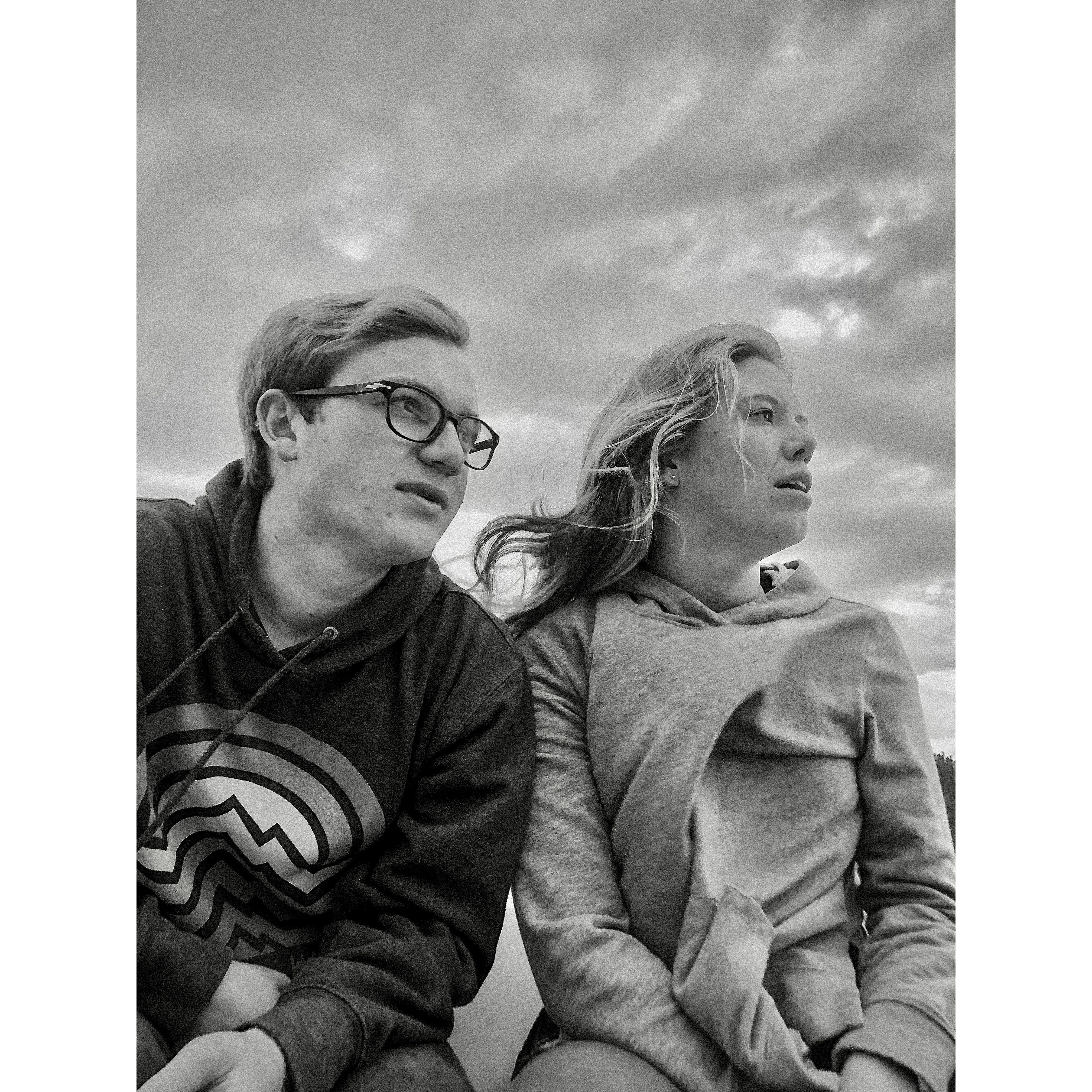 One of our first photos together as a couple