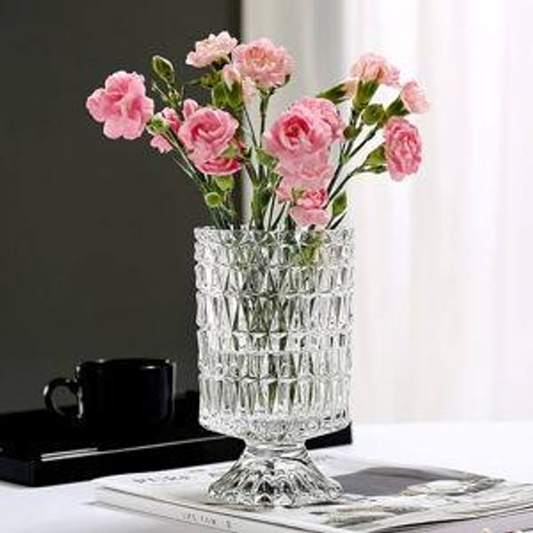Mikasa Celebrations Blossom Crystal Vase, 12-Inch Tall, Elegant Cut Glass Design for Floral Arrangements and Decorative Centerpieces