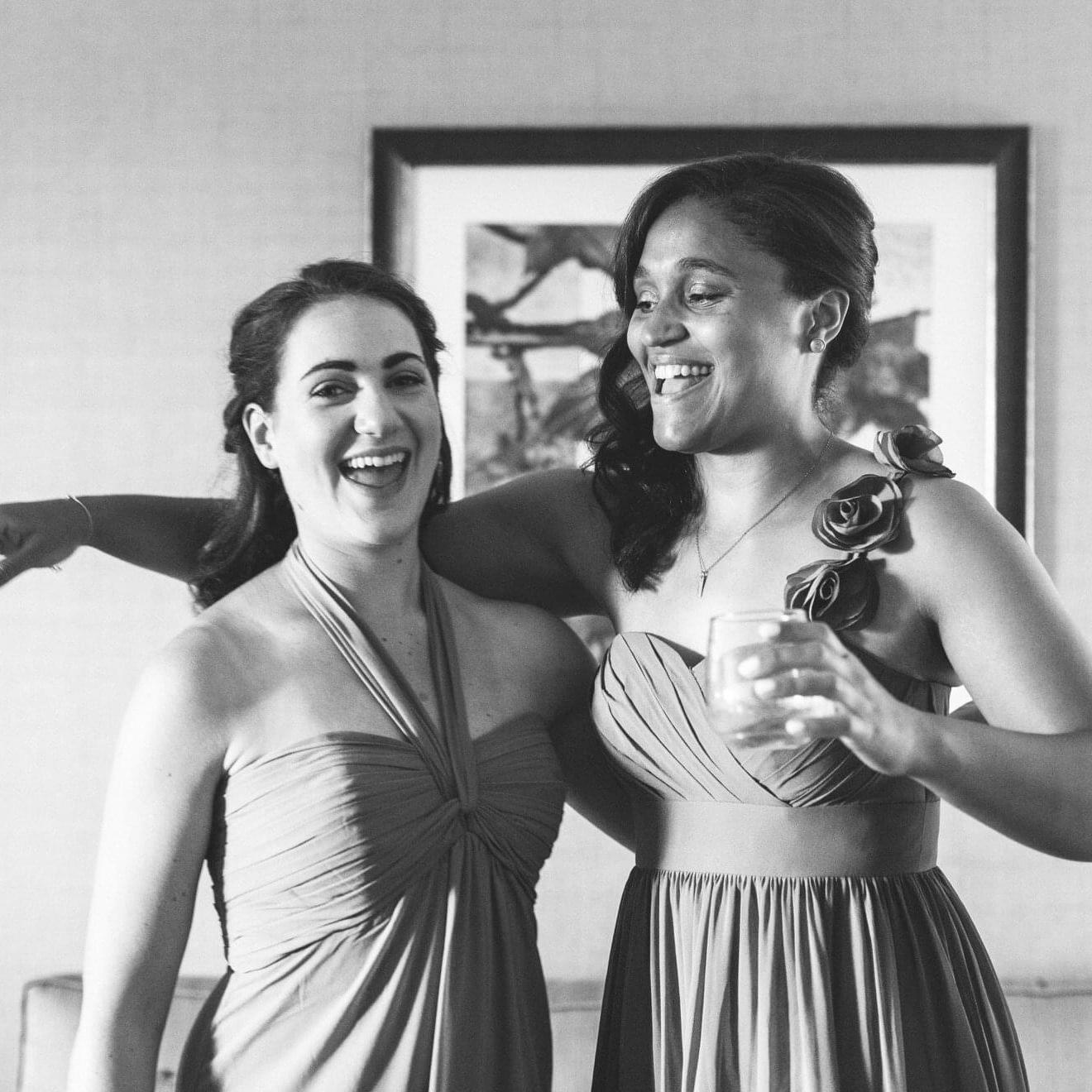 All dolled up with Kara, one of Jordan's bridesmaids and close friends from childhood :)