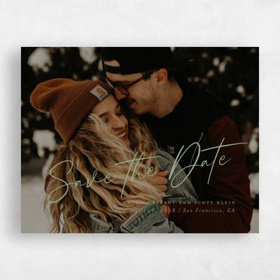 Pale Jade, Green Wedding Save the Date - Gemma Photo