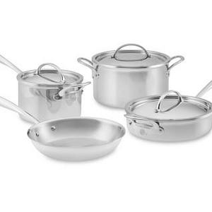 Williams Sonoma Thermo-Clad™ Stainless-Steel 7-Piece Cookware Set