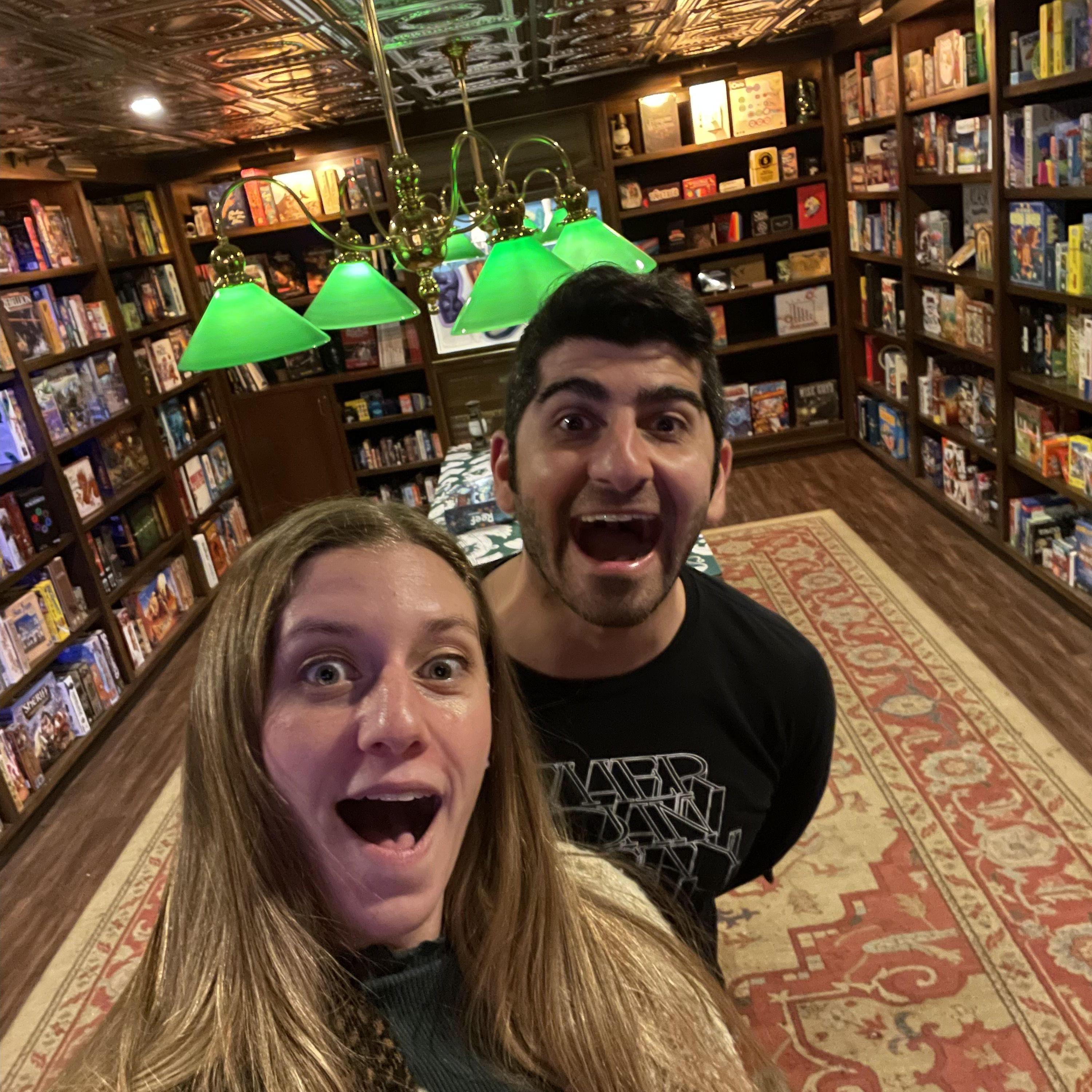 At a board game cafe on one of our many "surprise dates"