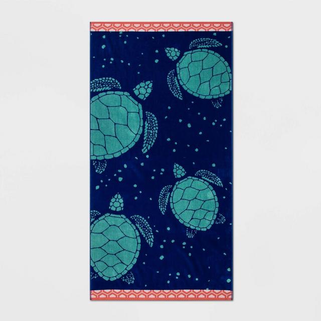 XL Sea Turtle Icon Beach Towel - Sun Squad™