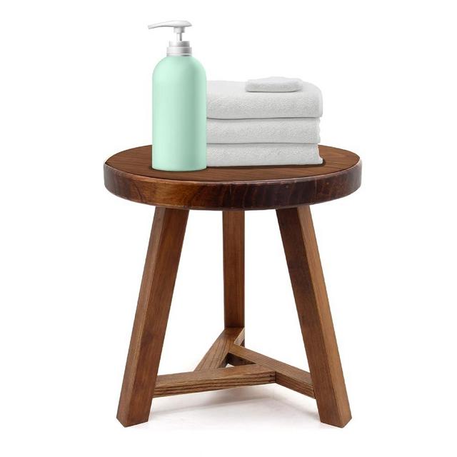 ENKEZI Shower Foot Rest 12 in - Shower Stool for Shaving Legs, Small Corner Bathroom Bench Suitable for Small Shower Spaces - Bath Seat, Spa Foot Rest Shaving Stool