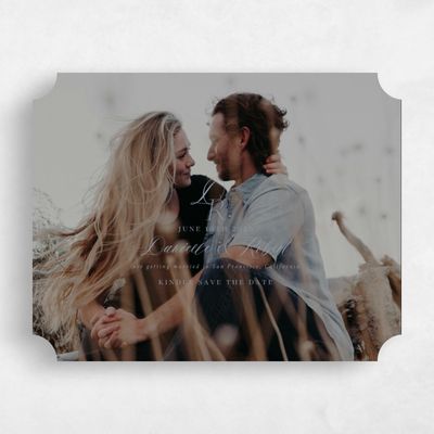 Blue Photo Wedding Save the Date - Lisette Photo