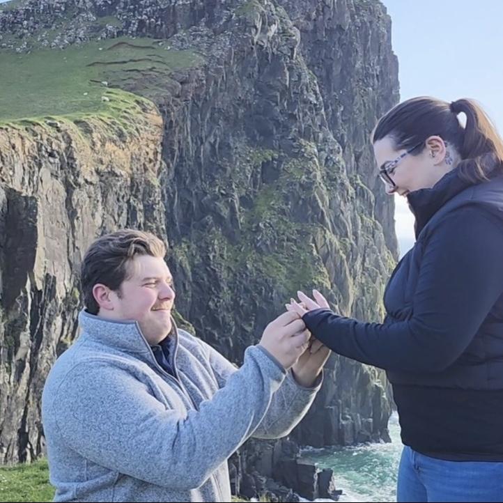 Hannah said “YES!” in Scotland at the Neist Point Lighthouse! On May 27th 2025!