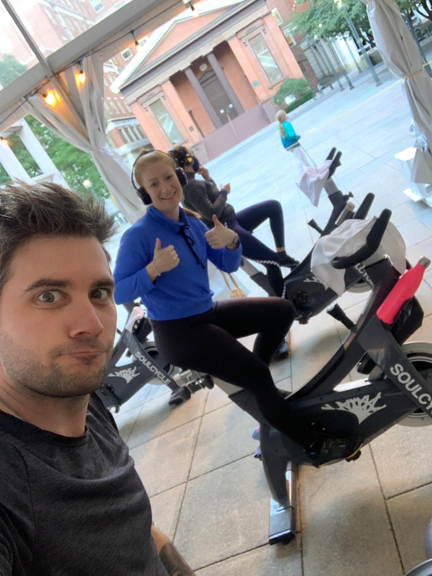 Alexis got Andy hooked on SoulCycle!