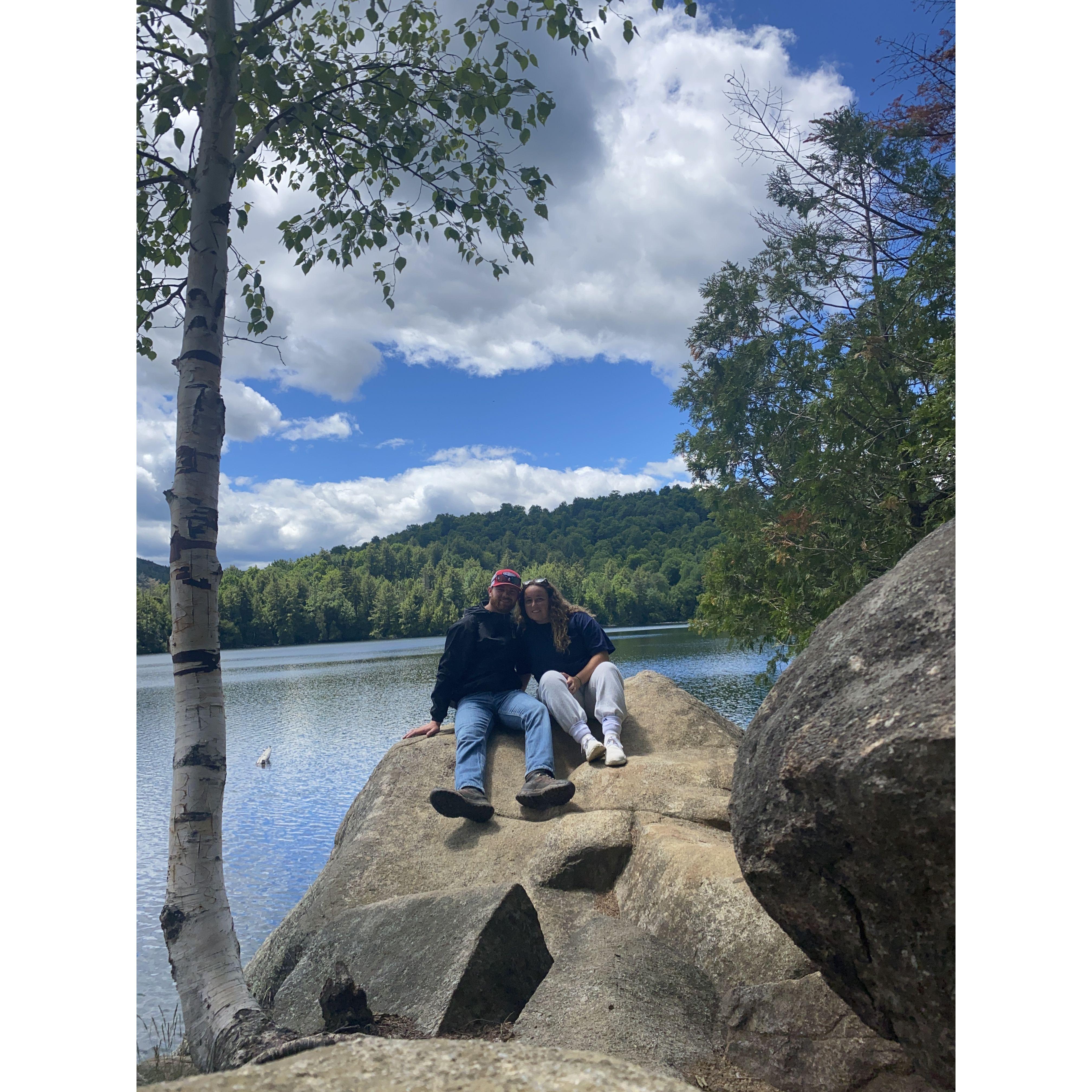 Hiking in the Adirondack Mountains in Lake Placid, NY.