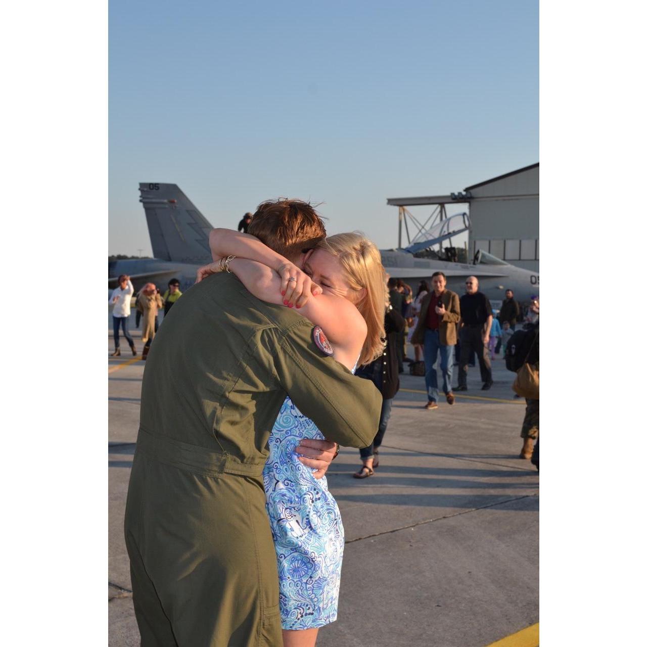 The best hello after a year in Japan and the beginning of our Beaufort adventure.