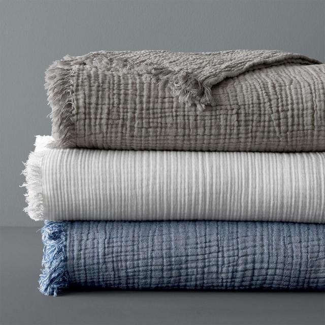 Cocoon Cotton Blanket, 90" X 90", Gray
