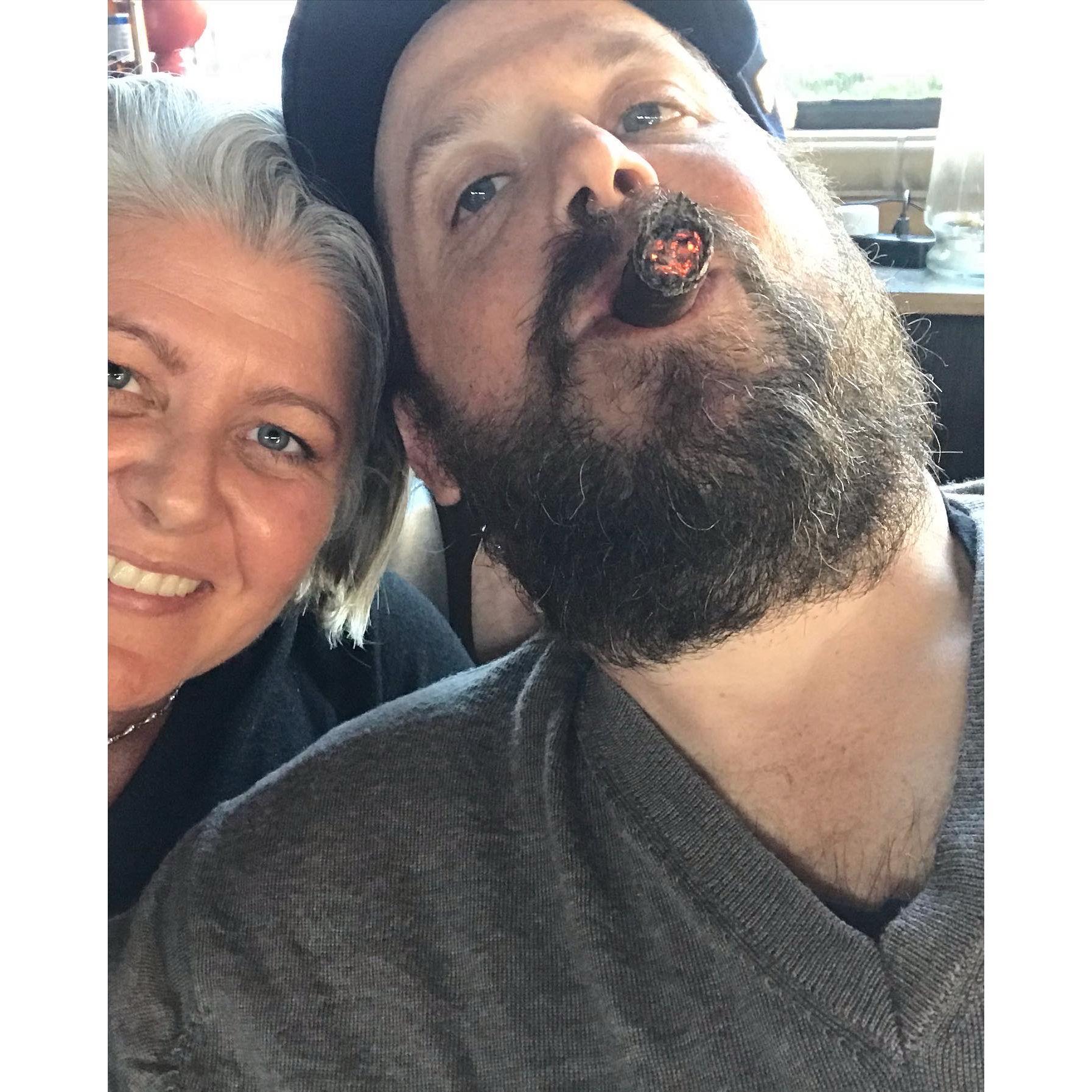 A veggie nature girl and a cigar-smokin carnivore. But we choose each other every day.