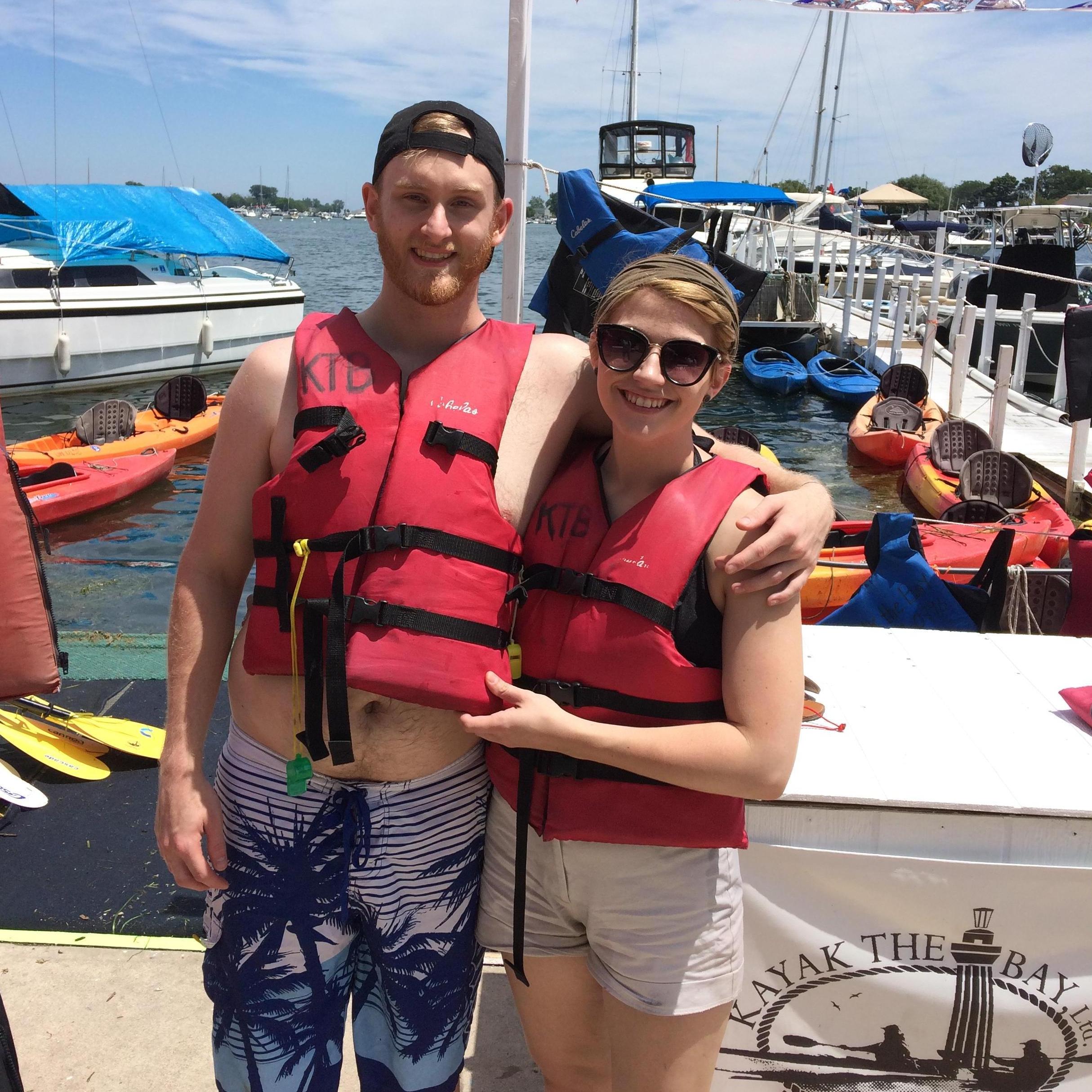 The first time we went Kayaking together...well one kayaked, the other sunbathed.