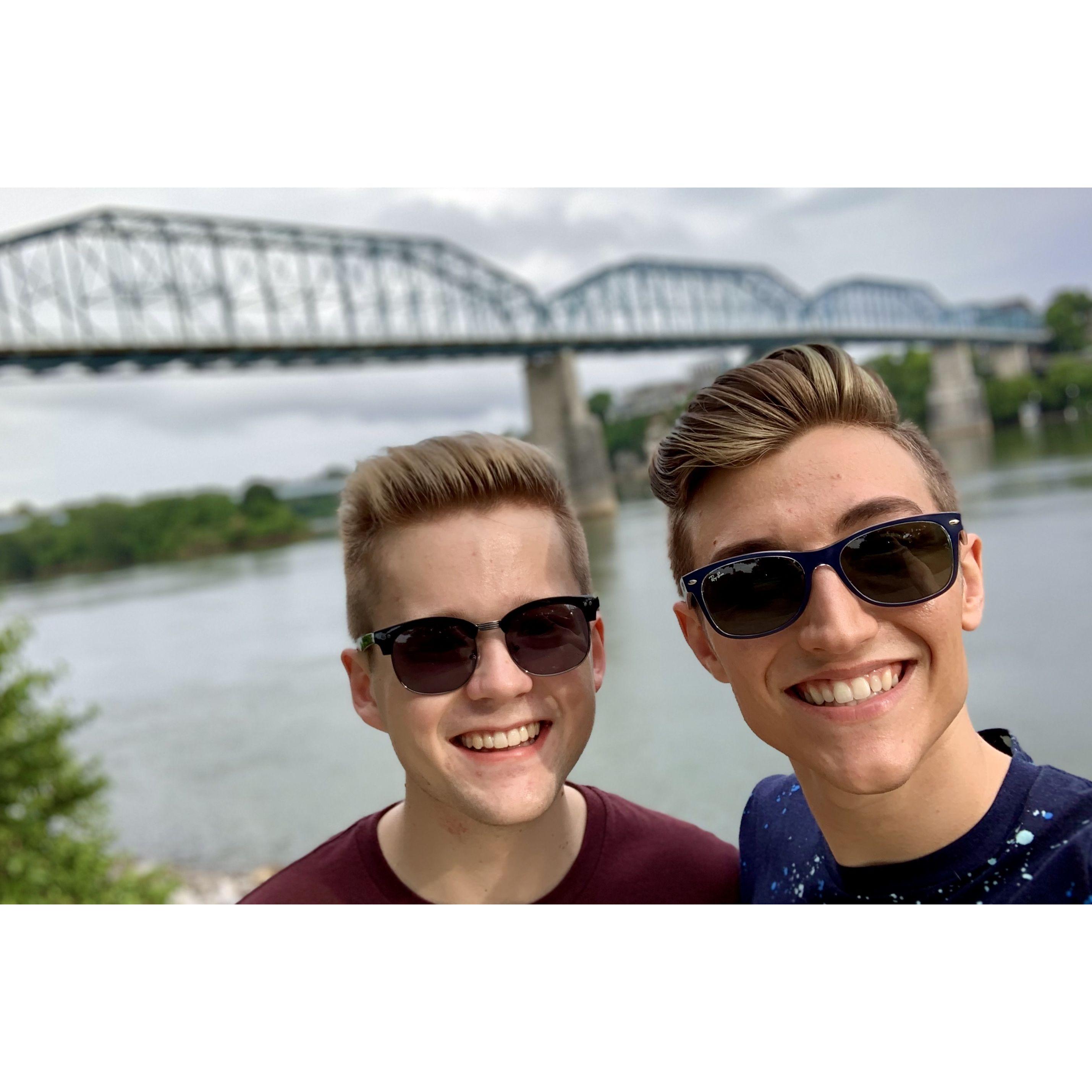 Our first date in Coolidge Park in 2020!