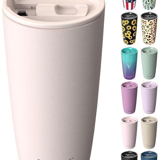 TILUCK 20 oz Insulated Tumbler with BPA-Free Lid, Stainless Steel Vacuum Travel Coffee Mug, Double Wall Coffee Tumbler for Cold & Hot Drinks（20oz，Matte SakuraPink）