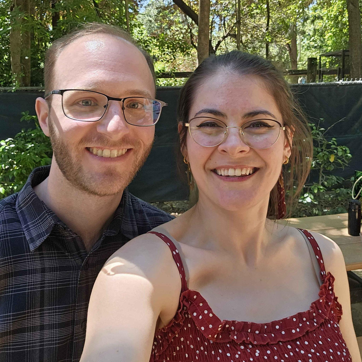 Great day at the zoo and we both looked very cute!  <3