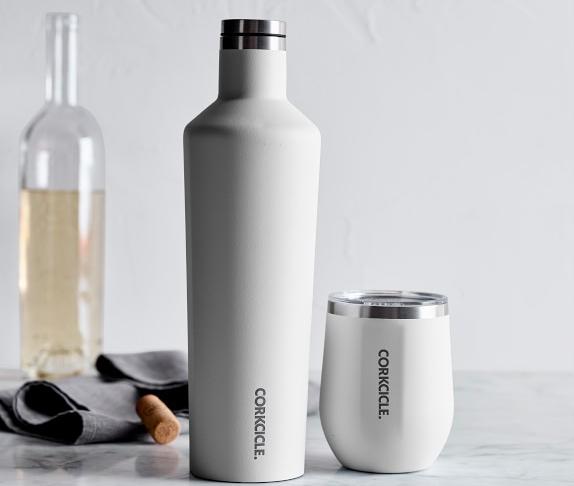 Corkcicle Insulated Small Beverage Set (White)