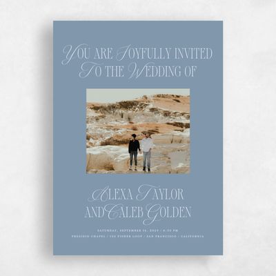 Storm Blue Wedding Invitation - Orable Photo