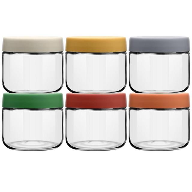 EONJOE 10oz Glass Jars with Lids,Overnight Oats Meal Prep Portion Control Containers Snack Pudding Yogurt Cereal Salad Food Storage Cups Bowls Airtight