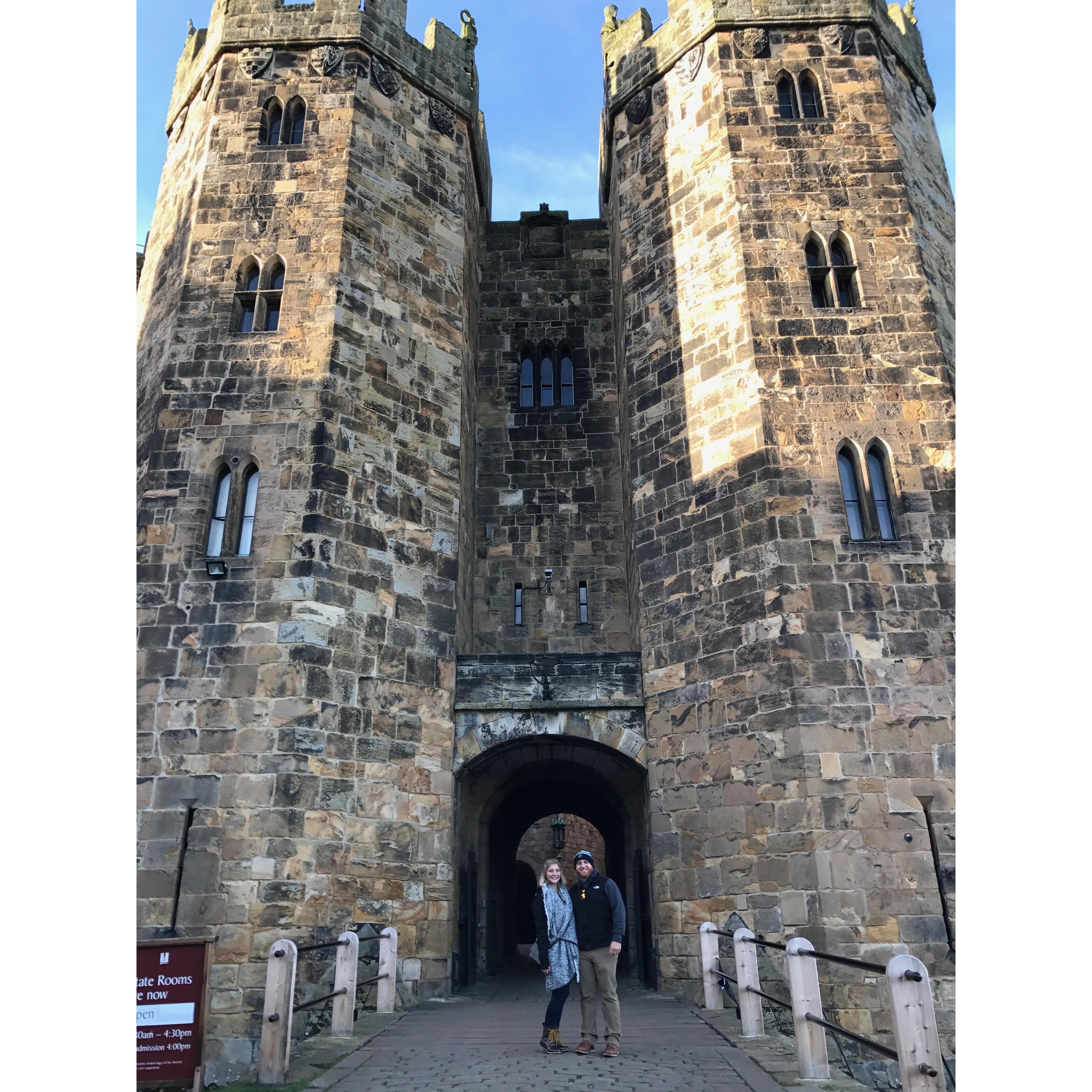 Our first time together at Alnwick Castle