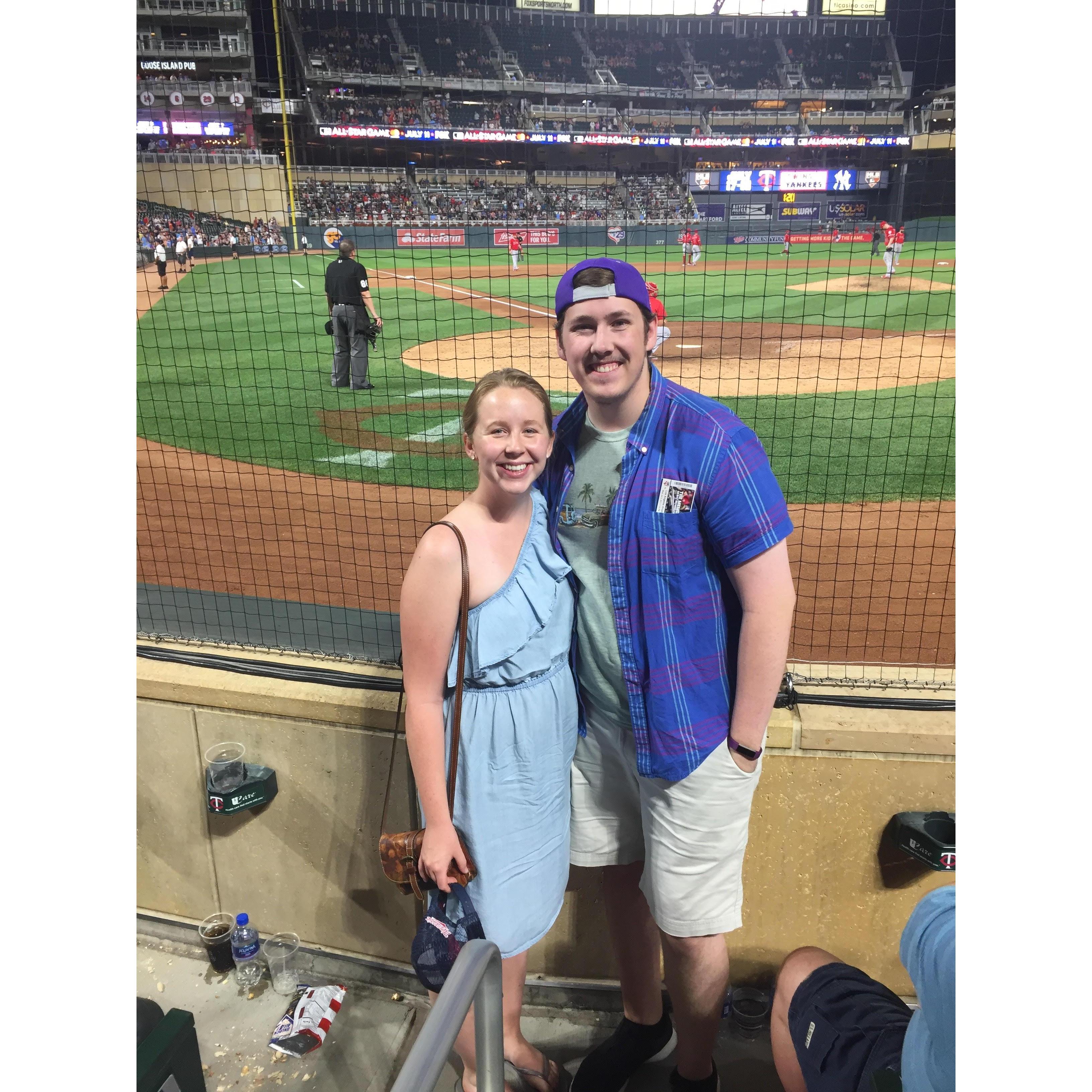 Summer of 2017 -- Champions club dinner and seats behind home plate, which was a sweet perk of being a season ticket holder. Thanks Trish and Curt!