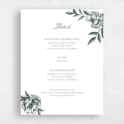 Green Floral Wedding Enclosure - Iniguez