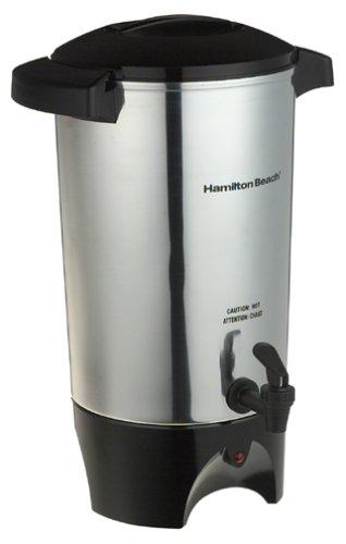 Hamilton Beach 45 Cup Coffee Urn and Hot Beverage Dispenser, Silver (40515R)