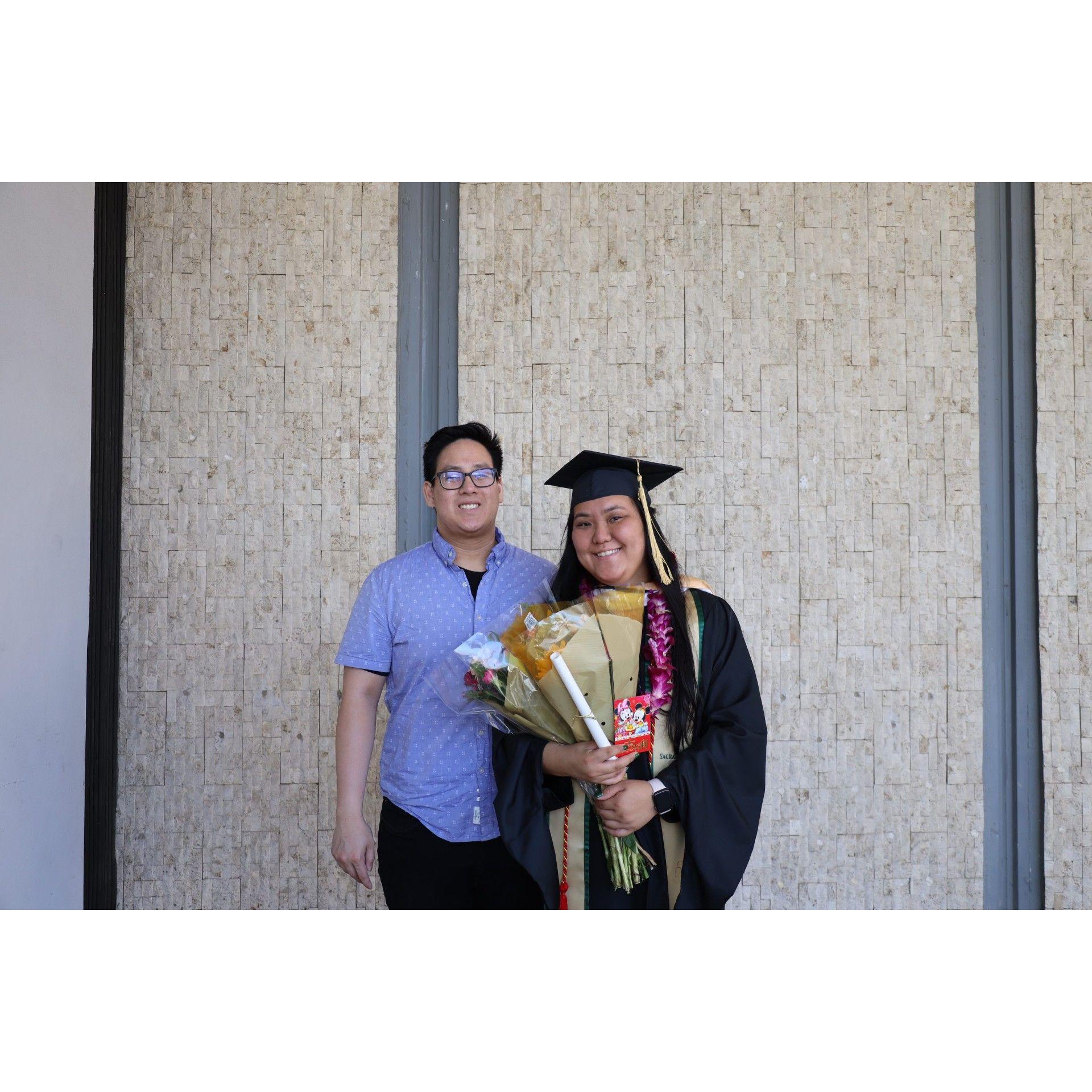 Casey's graduation for her Master's program.