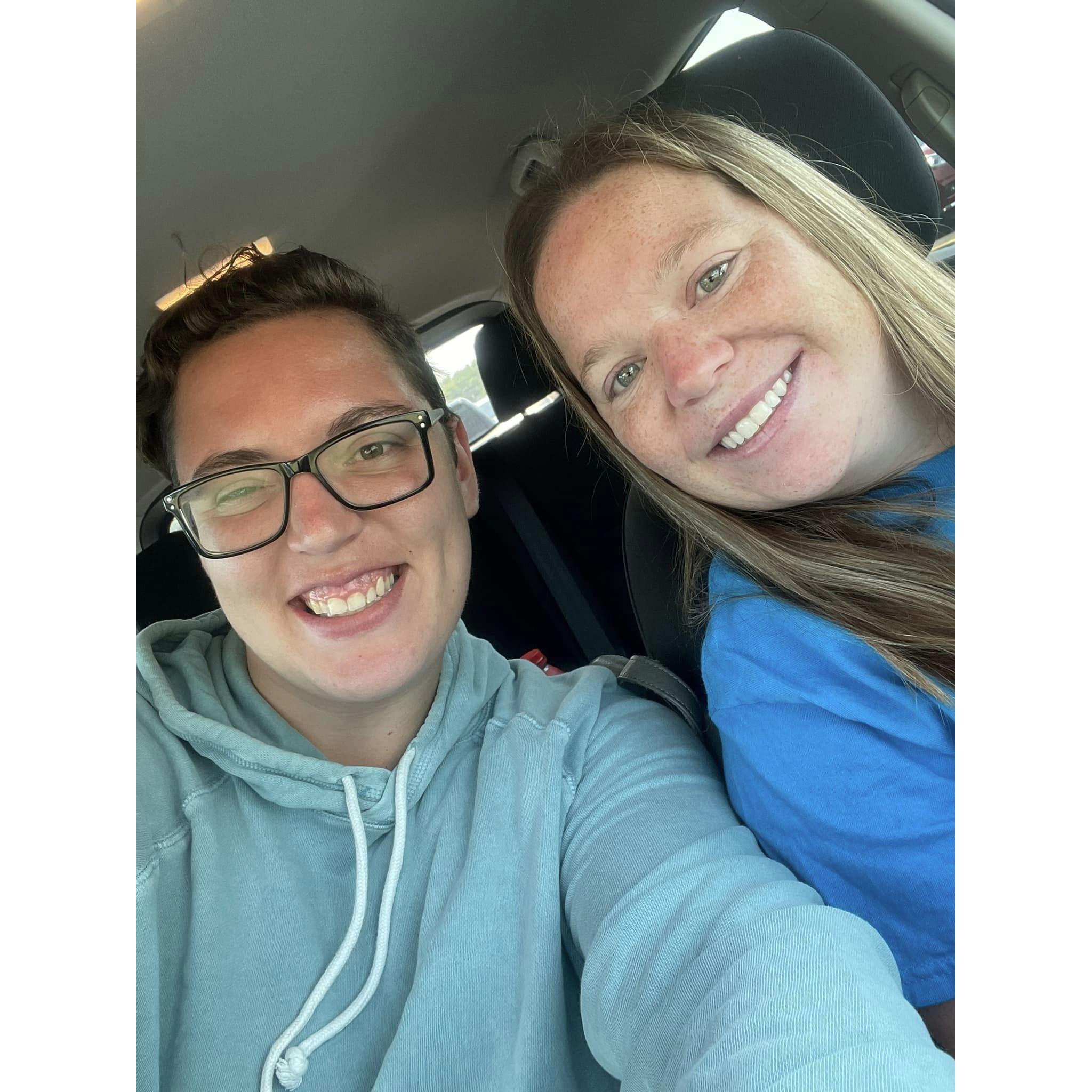 One of the many roadtrips together