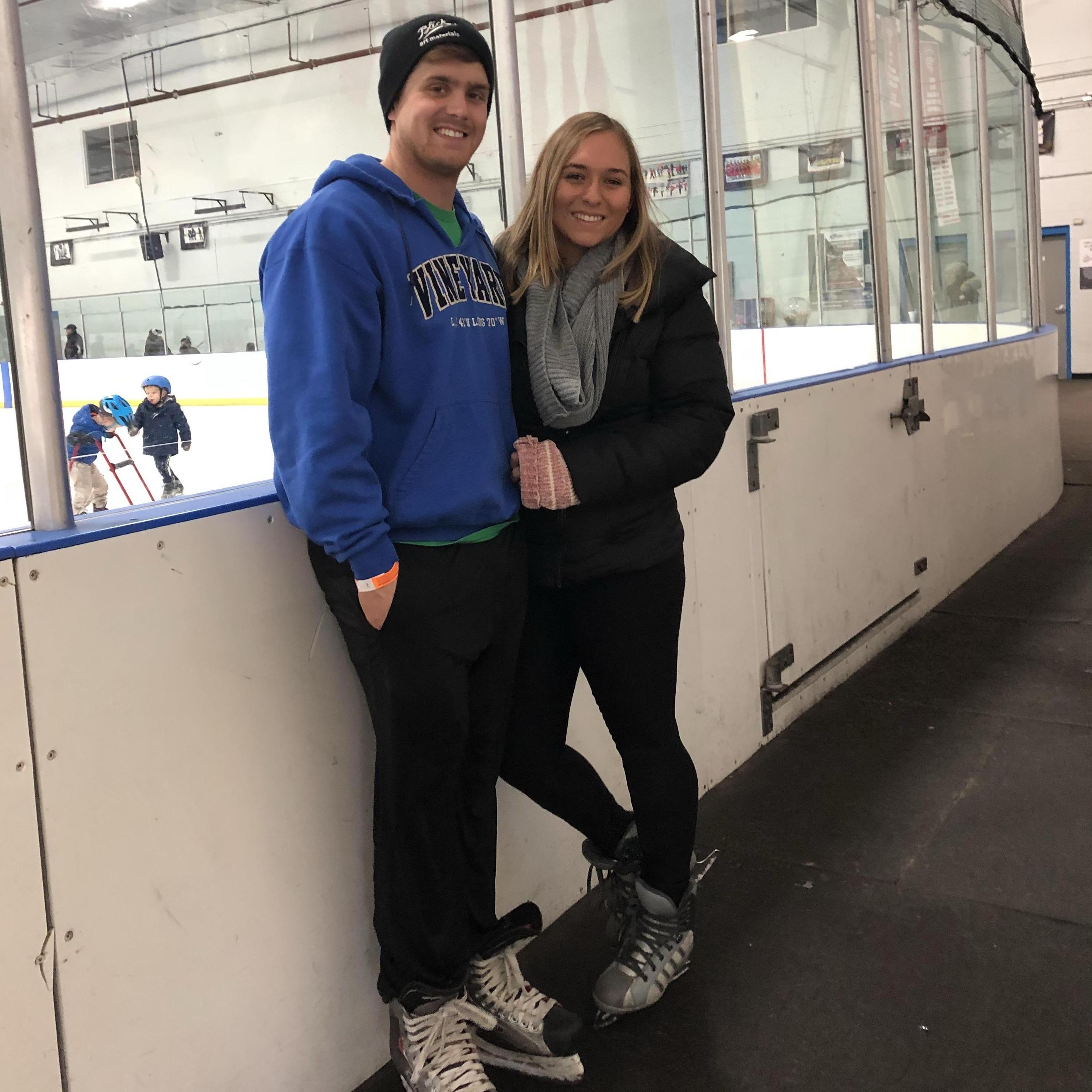 Our first time ice skating together! Sean is a MUCH better skater than Brittany ever will be. Thanksgiving in Hamden, CT. 2018