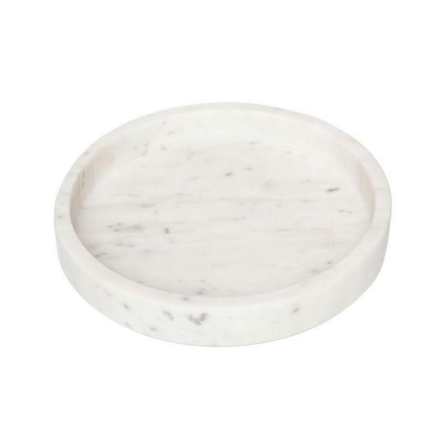 Round Marble Tray, 12"W
