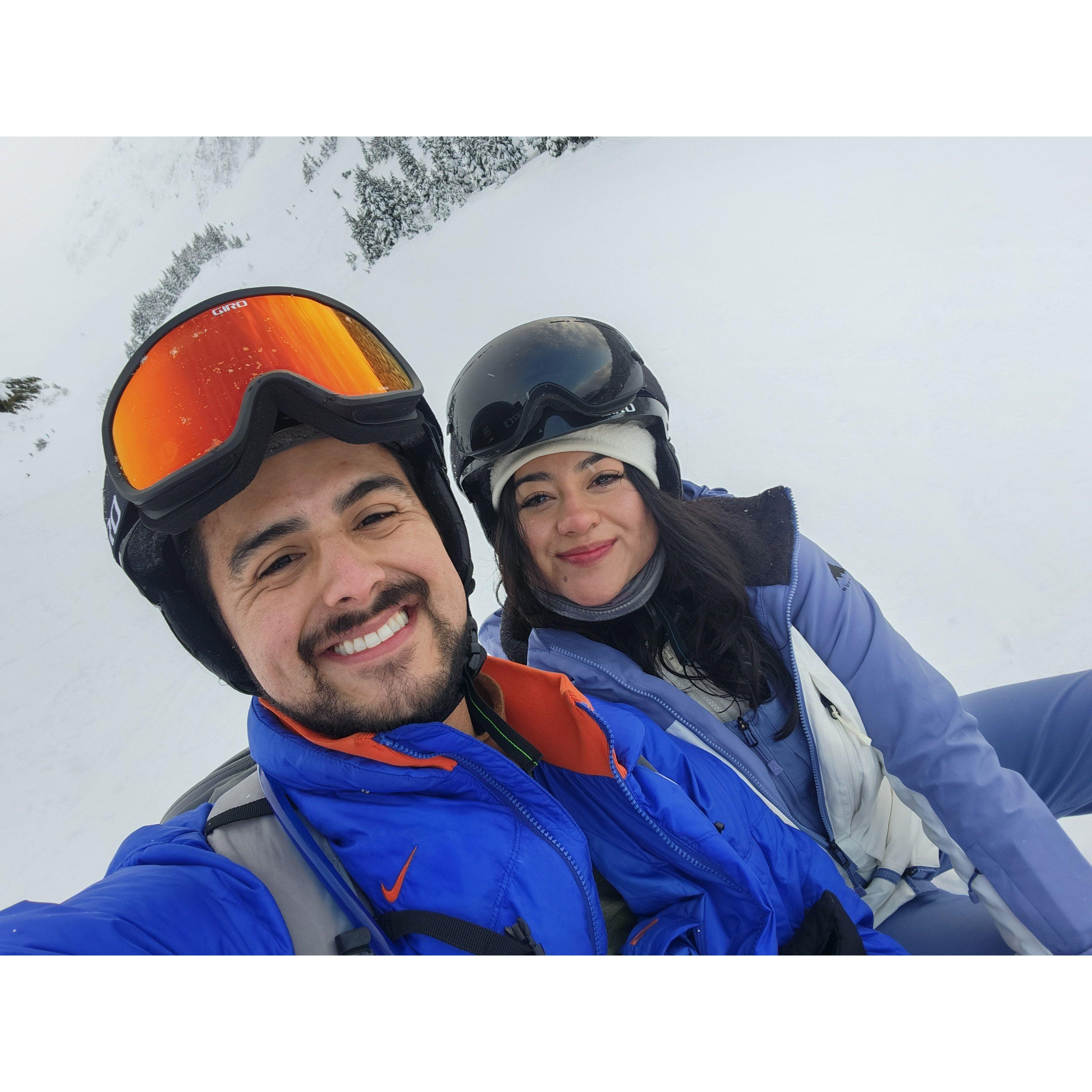 Our first snowboarding trip to Alyeska Resort