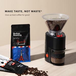 Bodum Bistro Electric Conical Burr Coffee Grinder, Preset Timer, 12 Grind Settings, Black