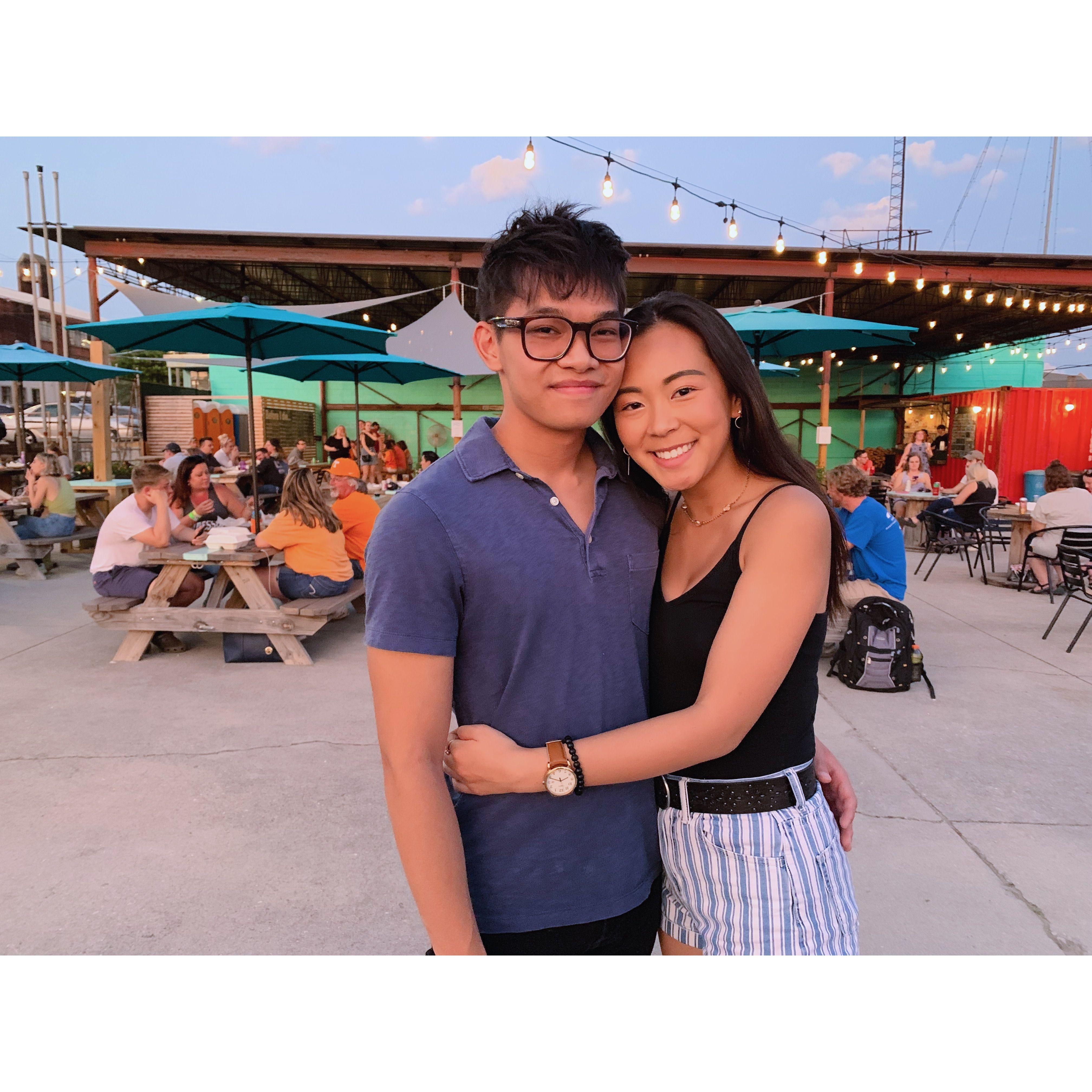 One of our favorite date night places at Central Filling Station! Lots of food trucks to try!