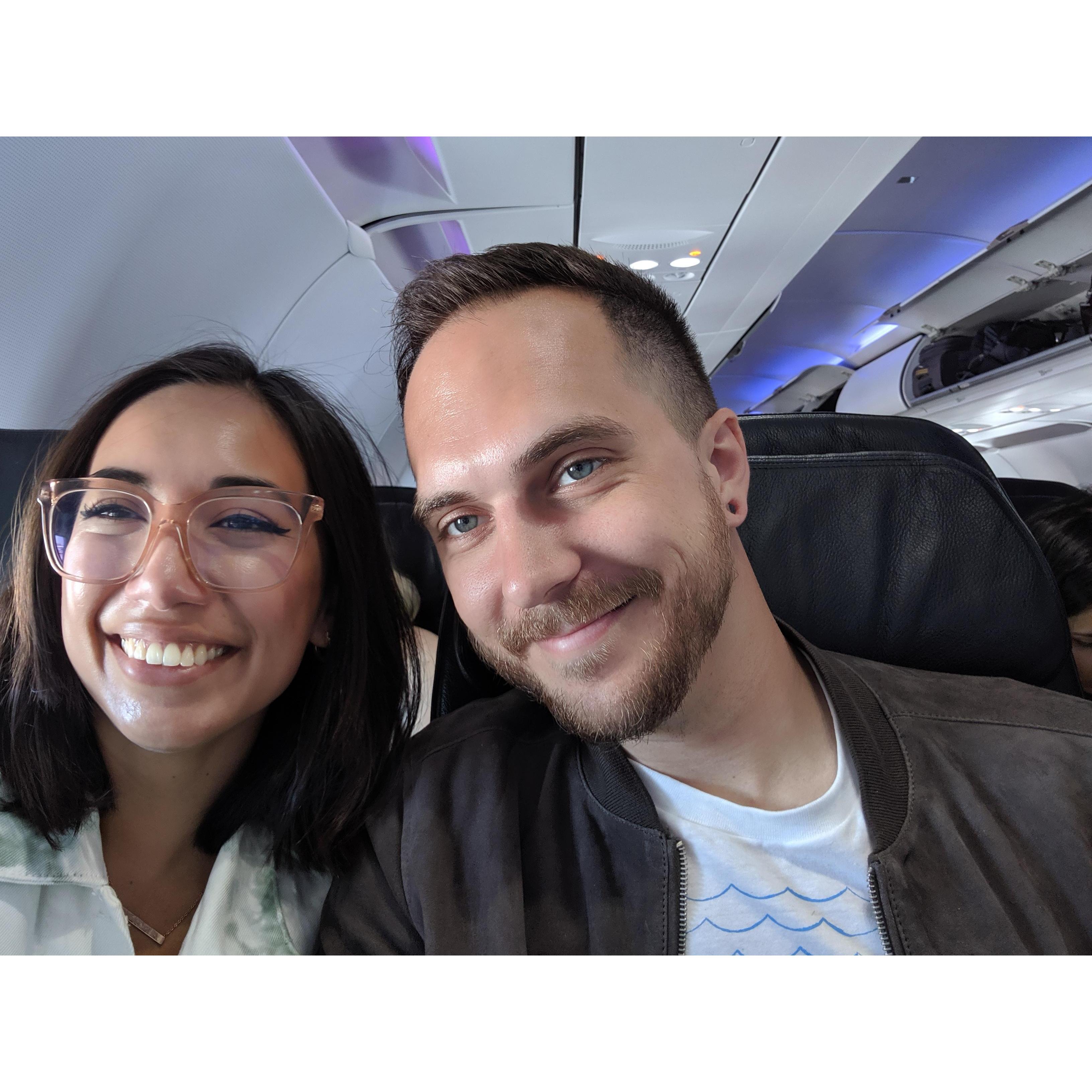 On our way to celebrate Dylan's 30th in San Diego!