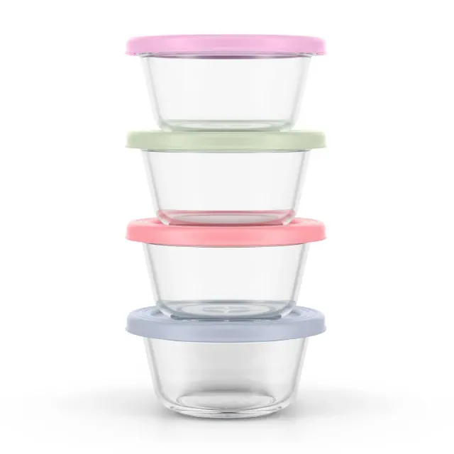 Ello Everyday 4pk 2c Round Food Storage Container Set