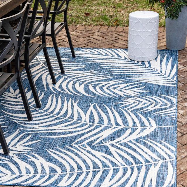 Lorewood Floral Navy Blue/Ivory Indoor/Outdoor Area Rug
