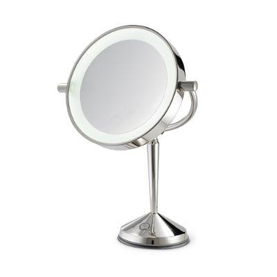 LED Articulating Rechargeable Vanity Mirror, Finish: Polished Nickel