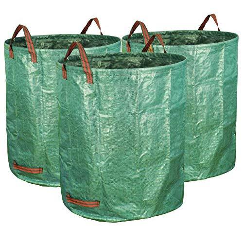 Gardzen 3-Pack 72 Gallons Garden Bag - Reuseable Heavy Duty Gardening Bags, Lawn Pool Garden Leaf Waste Bag